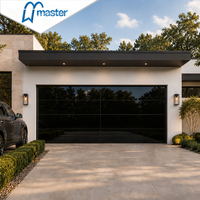 Master Well – porte de garage moderne en verre aluminium, verre teinté noir, porte de garage en plexiglas