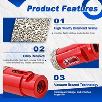 SHDIATOOL Kit de forets diamantés 6/8/10/12/16/20/25/30/35/45/55/68/100MM pour carrelage, mastication, granit et marbre