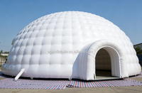 Tente igloo gonflable géante personnalisable avec éclairage LED, dôme imperméable, pompe à air électrique, ballon pour mariages, fêtes, publicité