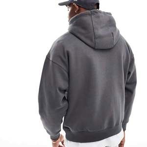 เสื้อฮู้ดผ้าคอตตอนแบบสวมหัวสำหรับผู้ชายเสื้อฮู้ดผ้าฟลีซรุ่นน้ำหนักมาก - Product Image 4