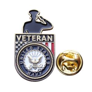 Spille in Metallo Smaltato Personalizzate da Fabbrica con 12 Anni di Esperienza, Spilla di Rispetto per Veterani USA, Spille per Cappelli da Veterano - Product Image 1