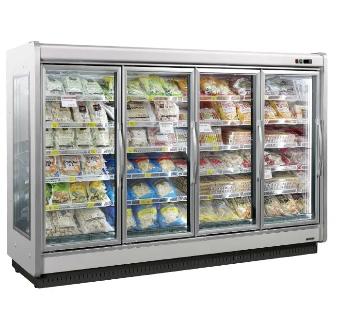 Супермаркет коммерческий холодильник стеклянная дверь дисплей морозильник стеклянная дверь может подгонянное качество морозильник стеклянная дверь завод