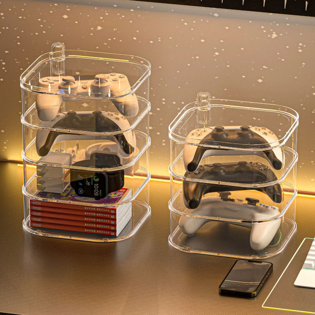 Support customized acrylic switch game controller stand, rotating desktop PS5, Nintendo Xbox mouse dustproof storage rack