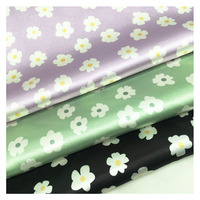 96% Polyester 4% Spandex Stretch Imité Soie Satin Floral Imprimé Tissu pour Pyjamas