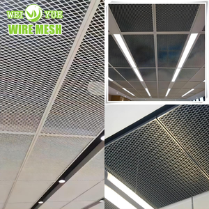 New Arrival chống ăn mòn đục lỗ trang trí kim cương mở rộng kim loại lưới Tấm trần trang trí - Product Image 6