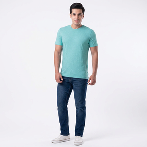 T-shirts décontractés pour hommes en coton lourd 300G (80% coton, 20% polyester), à manches courtes, coupe oversize, unis, pour l'été - Product Image 1