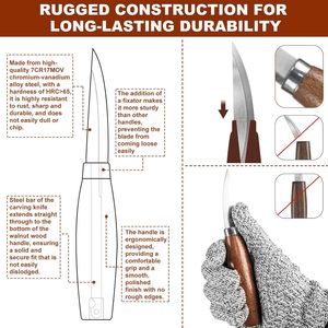 制造商的DIY木工手工工具套装 手工雕刻刀 刮刀 弯刀 修剪工具 1年保修 OEM制造 - Product Image 5