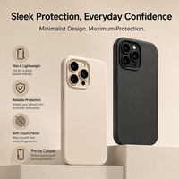 Casing HP TPU Matte Silky Feel untuk 15 Pro Max Anti-Sidik Jari Tipis Desain Polos Slim Fit Tahan Banting Lembut