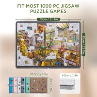 Table de puzzle en feutre de 1000 pièces avec support et couvercle, épaisseur 9 mm, table de puzzle réglable avec 6 tiroirs, fabricant ODM/OEM