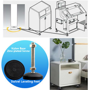 D60 * M10 * L80เฟอร์นิเจอร์ปรับระดับขาหมุนปรับได้ปรับระดับ M10เท้าพร้อมฐานไนลอนกันลื่นขนาด60มม. - Product Image 4