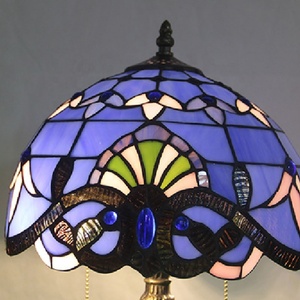 LongHuiJing 12Inch <b>Antique</b> Tiffany Style <b>Table</b> Light European Cassic Stained Glass Lamp Handcrafted Baroque <b>Bedside</b> Lights - Product Image 3