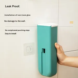 Design XT254 moderno Organizer per sacco della spazzatura in PP a parete porta-borsa da cucina con Design estraibile scatola di immagazzinaggio in plastica - Product Image 4