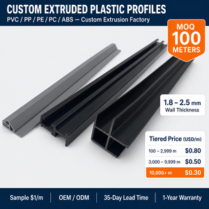 Profil en plastique dur en <span class=keywords><strong>PVC</strong></span> extrudé pour la fabrication <span class=keywords><strong>de</strong></span> fenêtres/portes, profilés en <span class=keywords><strong>PVC</strong></span> - Product Image 1