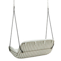 Canapé suspendu de salon moderne de luxe pour l'extérieur, confortable, en acier, avec cadre en fil métallique, 3 places, balançoire pour la maison