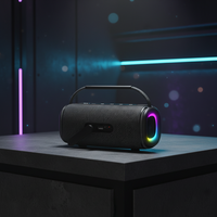 Mejor nuevo Boombox inalámbrico portátil para altavoz Bluetooth 5,4 generación de sonido con efecto colorido RGB para uso en computadora