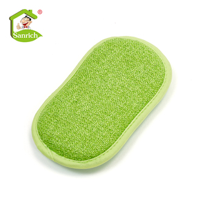 Éponge de cuisine biodégradable avec cordon, en microfibre et fibre de <span class=keywords><strong>bambou</strong></span>, tampon de nettoyage multifonctionnel <span class=keywords><strong>double</strong></span> <span class=keywords><strong>face</strong></span> - Product Image 6