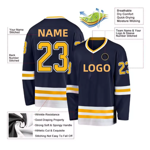 Jerseys de hockey sobre hielo sublimados Jerseys de hockey reversibles personalizados - Product Image 5