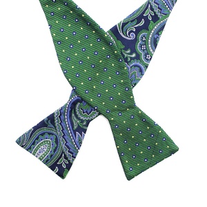 Bướm 100% Lụa Tùy Chỉnh Dệt Bowties Cá Nhân Paisley Có Thể Điều Chỉnh Hai Mặt Có Thể Đảo Ngược Màu Xanh Lá Cây Tự Tie <span class=keywords><strong>Bow</strong></span> Quan Hệ Cho Nam Giới - Product Image 3