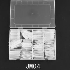 Qianya 288 buah/kotak cetakan kuku panas bentuk berbeda cetakan silikon Perancis warna-warni plastik cetakan Gel ujung kuku ekstensi bentuk ganda - Product Image 6