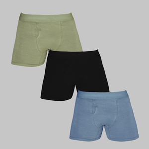 Calzoncillos bóxer de algodón y elastano CELINNE para hombre, cintura elástica acanalada, cierre frontal, cómodos, transpirables, ropa interior masculina. - Product Image 3