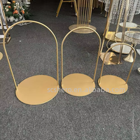 Ensemble d'arche à gâteau moderne en métal doré - Support de présentation de gâteau de mariage - Décorations de mariage - Outils pour gâteaux