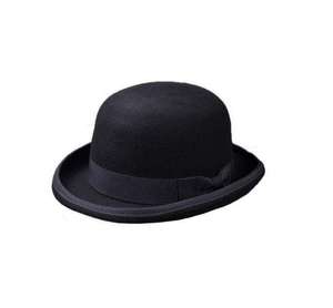 Fashion Trendy Unisex Mens Wool Felt Bowler <b>Hat</b> Formal Derby <b>Hat</b> <b>Flat</b> Top Fedora <b>Hats</b> Short Brim - Product Image 2