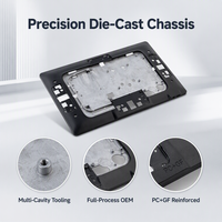 Châssis de dispositif électronique en aluminium moulé sous pression ADC12 personnalisé, usinage CNC de précision, fabrication directe d'usine OEM