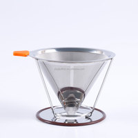 Filtre à café en acier inoxydable réutilisable, écologique et durable, pour la préparation manuelle du café // Style Box