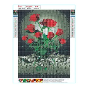 ציור יהלום 5D מותאם אישית תרגיל מלא פרחים ורדים ערכות רקמת יהלומים Diy בית סלון אמנות קיר תליית ציור