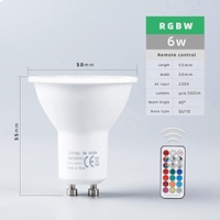 Lampu Sorot LED RGB E27 6W dengan Remote Control Pengubah Warna untuk Dekorasi Rumah dan Liburan 110V 220V