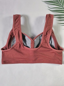 Plus Size Comfort Wireless BHs für Frauen Full <span class=keywords><strong>Coverage</strong></span> Front verschluss knopf Spitze Gestrickter Polyester Wave Point Print für Mütter - Product Image 6