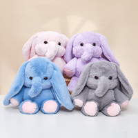 Jouets en peluche doux et mignons sur le thème de la forêt (éléphant, panda, cochon, vache, renard) pour le confort et l'accompagnement des bébés, cadeau de fêtes