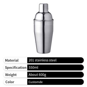 Custom Metal <b>Engraved</b> Logo Stainless Steel Dinner Bar Wine Cocktail Shaker for Party - Product Image 4