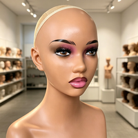 Tête de mannequin réaliste avec épaules pour présentation de perruques de luxe et de bijoux – Fournitures pour boutiques