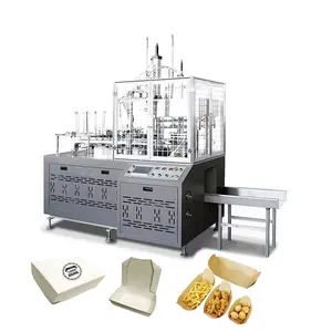 Contenitore per alimenti in carta automatico piccola macchina per la produzione di scatole per hamburger, macchina per scatole da asporto
