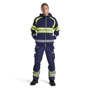BLAKLADER - 179413708833C50 Pantalones Hi-Vis con elástico Azul marino/Amarillo-EAN 7330509767092 ROPA DE TRABAJO DE LA HI-VIS - Product Image 3