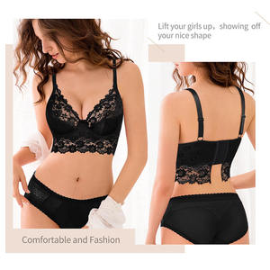 <span class=keywords><strong>Reggiseno</strong></span> in Pizzo Nero da Donna con Spalline Regolabili, Bralette in Pizzo Taglie Forti - Product Image 5