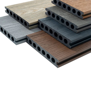 Vente flash - Installation facile - Meilleur prix - Revêtement de sol composite WPC à rainures creuses - Revêtement de sol extérieur composite imperméable - Product Image 3