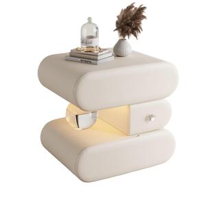 Comodino Moderno Sospeso in Legno Massello con Illuminazione a Sensore di Movimento, Ispirato al Lusso, per Camera da Letto - Nessun Montaggio Richiesto - Product Image 4