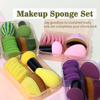 Ensemble d'éponges de maquillage sans latex, houppettes à poudre à coussin d'air, éponges de beauté, ensemble d'éponges de maquillage en forme de champignon