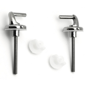 Charnières en acier avec fixation latérale, ensemble de quincaillerie de salle de bain chromée - Product Image 1