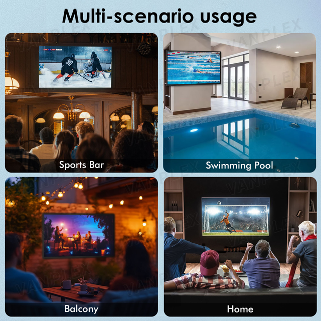 Commercial Outdoor TV Smart Tvs De 55/65 Polegadas 4K UHD 60Hz 1000 2500 Nits High Brightness IP65 All-Weather Waterproof WebOS