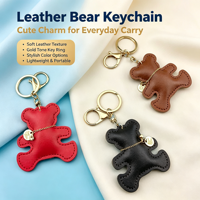 Meilleures ventes : Pendentif porte-clés ours en peluche en PVC, style dessin animé, mignon et simple, emballage en vrac, sans impression