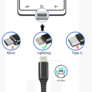 <span class=keywords><strong>Cable</strong></span> Premium USB-C a Lightning para <span class=keywords><strong>iPhone</strong></span> - Funda de Nailon de 3.8 mm, Núcleo de Cobre Puro, Carga Rápida de 3 A, Velocidad de Datos de 480 Mbps - Product Image 3