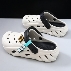 Women's Crocs Summer Breathable Thick Sole Water <b>Shoes</b> With Non Slip EVA Closed Toe Design For Leisure - Product Image 2