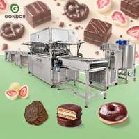Eiscreme-Donut-Schokoladenüberzugsmaschine für Datteln, getauchte Rosinen, Erdnüsse oder Schokoladensauce für Riegel