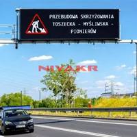 Affichage LED de circulation P25 VMS conforme à la norme EN12966 et à la norme NTCIP, panneau à message variable pour la route, la voie rapide, le tunnel