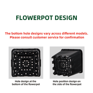Macetas Cuadradas de PP YouMuHe para Viveros de Arándanos, Macetas de Jardín para Exteriores con Orificio de Drenaje, Ligeras y Duraderas, 25.9L, Estilo Rústico - Product Image 2