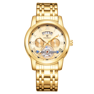 Reloj Mecánico para Hombre con Corazón Abierto, Números Romanos, Calendario, Indicador de Mes, Brazalete de Metal - Product Image 2