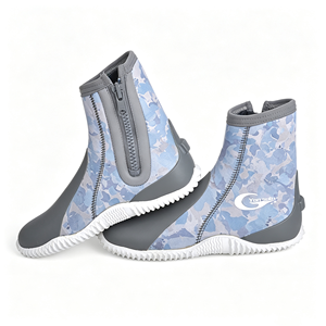Botas de Buceo de Neopreno de 5 mm, Botas de Buceo con Diseño de Camuflaje, Botas de Neopreno Vulcanizadas Antideslizantes con Punta Redonda para Buceo y Pesca Submarina - Product Image 2